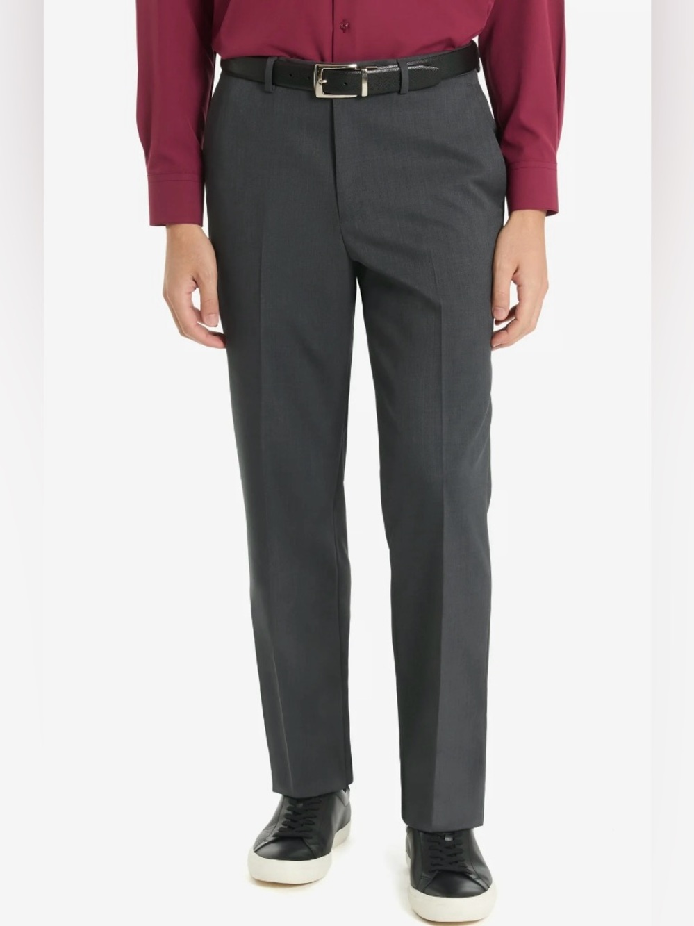 NWT Chaps charcoal regular fit stretch dress pants